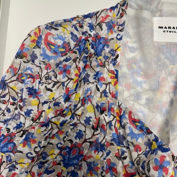 MARANT ETOILE DAMIANI FLORAL PATTERN MIDI SKIRT - Picture 3 of 16